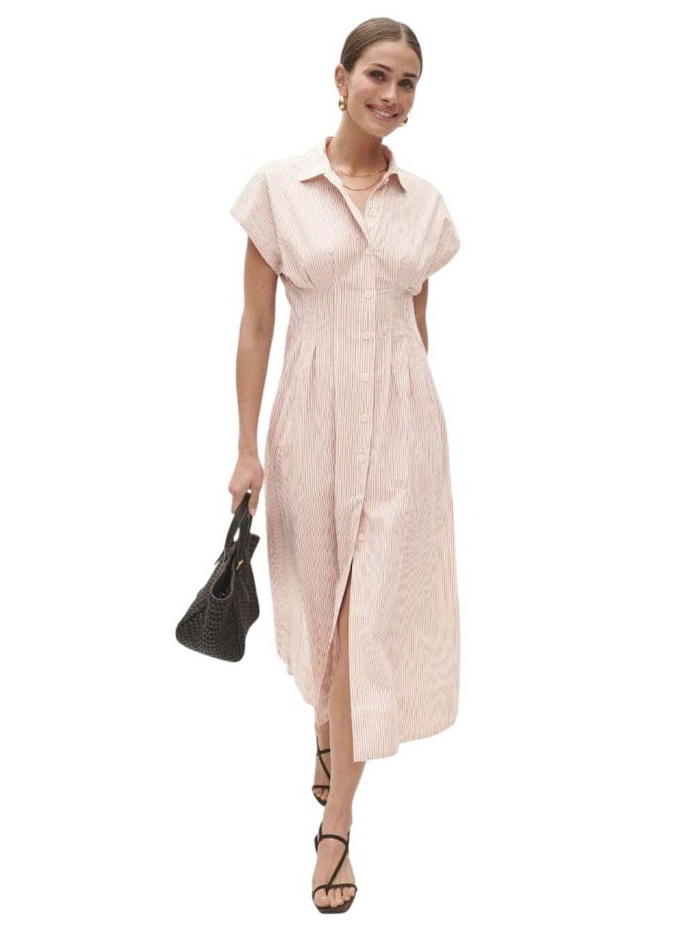 Marine Layer Nova Midi Shirt Dress in XSmall Womens